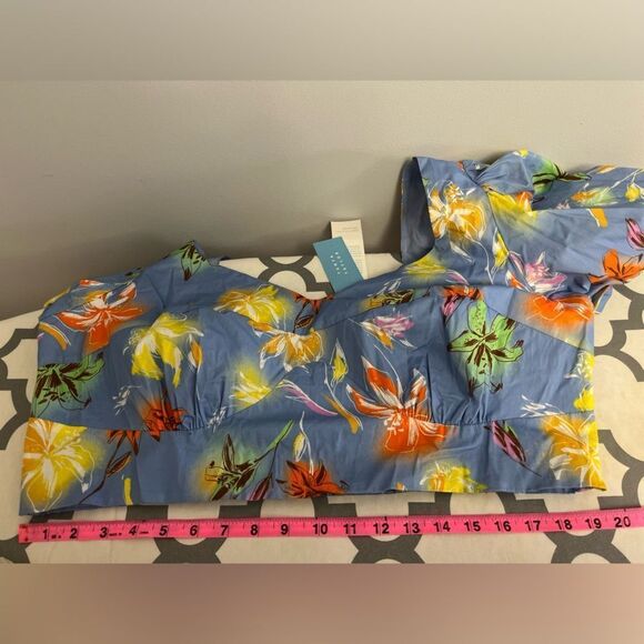 TANYA TAYLOR Aileen Stretch Poplin Crop Top NWT Size 16 - Picture 8 of 11